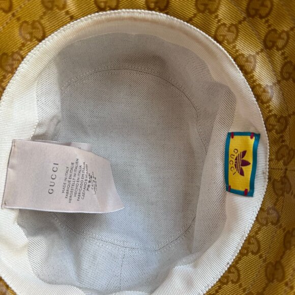 NEW Never worn Gucci x Adidas Bucket Monogram Logo Hat in Brown - Picture 9 of 10